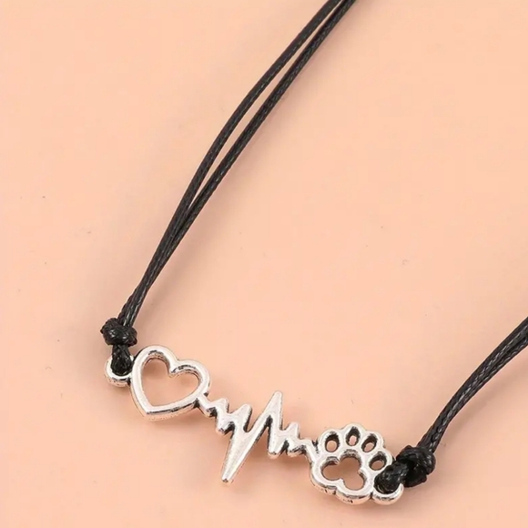 Dog Paw Footprint Bracelet - Picture 2 of 6